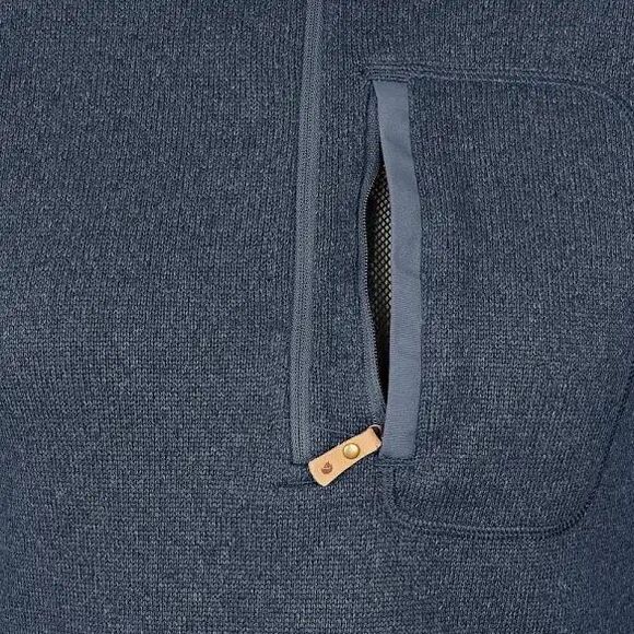Fjällräven NWT Ovik Fleece Half Zip Navy Medium - Picture 2 of 5